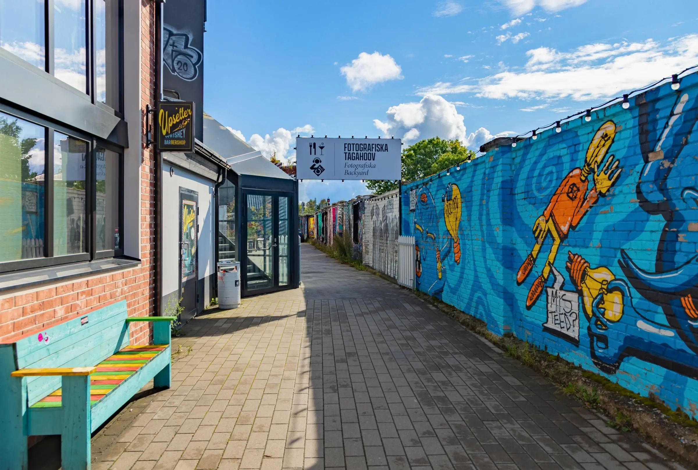 Mural graffiti outside of Fotografiska