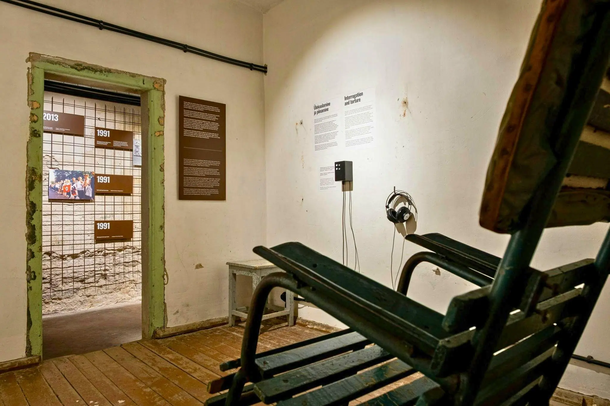 A Soviet-era KGB interrogation inside the KGB Prison - Photo by Aron Urb